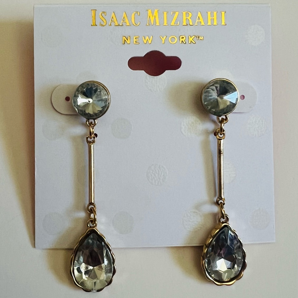 Nwt Isaac Mizrahi Gold And Silver Drop Earrings 18$